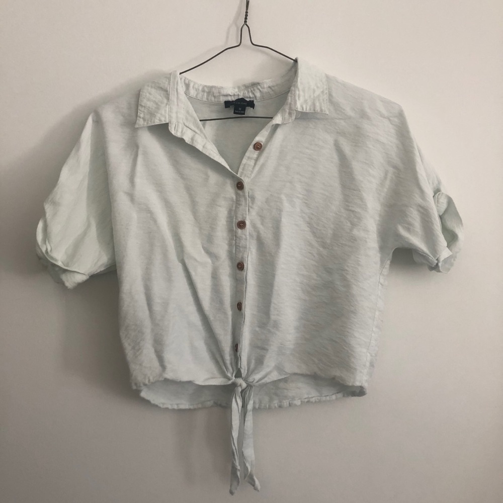 White button-up blouse